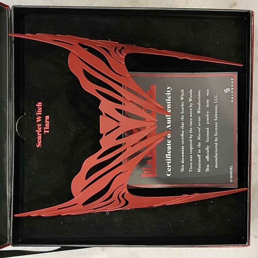 MARVEL STUDIOS WANDAVISION SCARLET WITCH TIARA WITH CERTIFICATE OF AUTHENTICITY